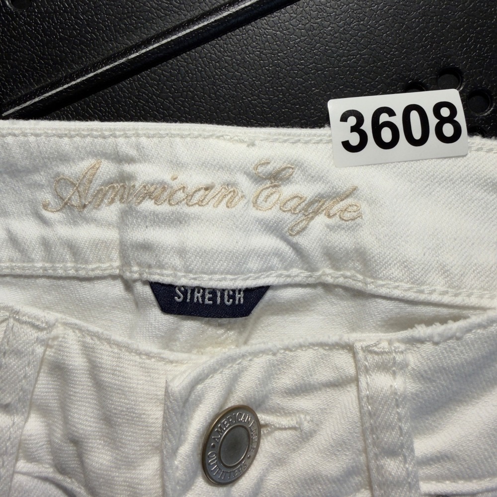 Vintage American Eagle Cutoff Shorts Womens 6 White Y2K Boho - Picture 5 of 6